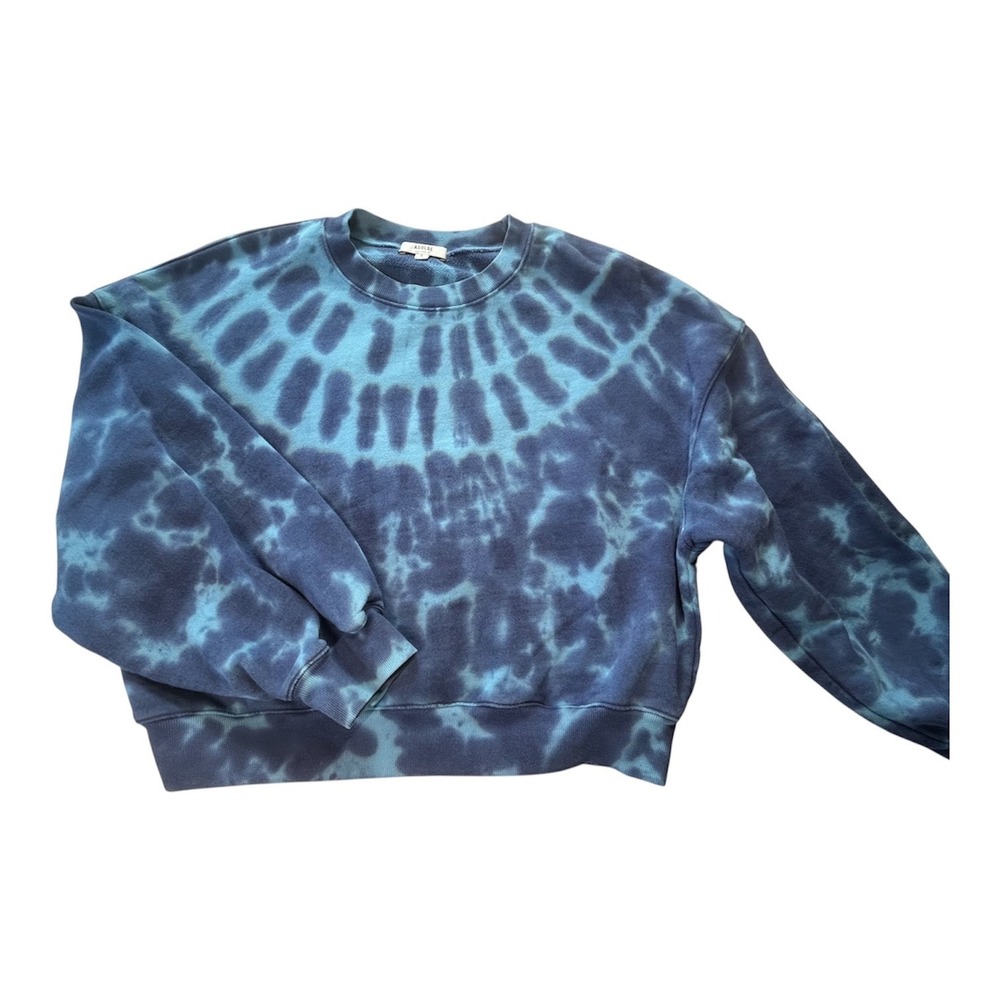 AGOLDE Sweatshirt Women S Blue Tie Dye Oversized Crewneck Pullover